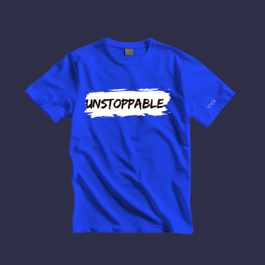 T-shirt Unstoppable bleu